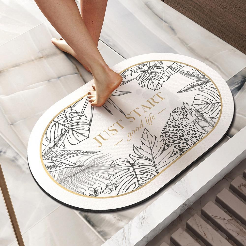 1 шт. Современный простой легкий роскошный коврик для ванной комнаты, нескользящий, впитывающий, коврик для туалета, двери туалета, грязевпитывающий, быстросохнущий коврик