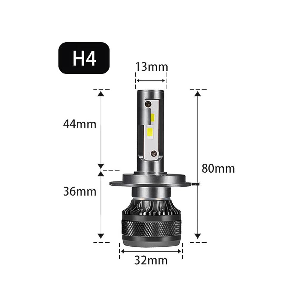High Power H1 H8 H11 H7 H4 LED Headlight Bulb LED Lights 50000LM 200W Auto LED Lamp Turbo Car Fog Light Bulbs 12V Waterproof