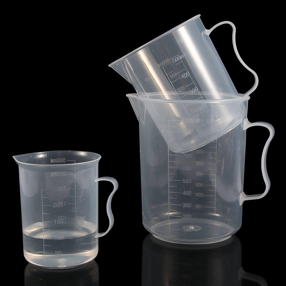 Transparent Durable Plastic Reusable Measuring Jug Measuring Cylinder With Handle Measuring Cup