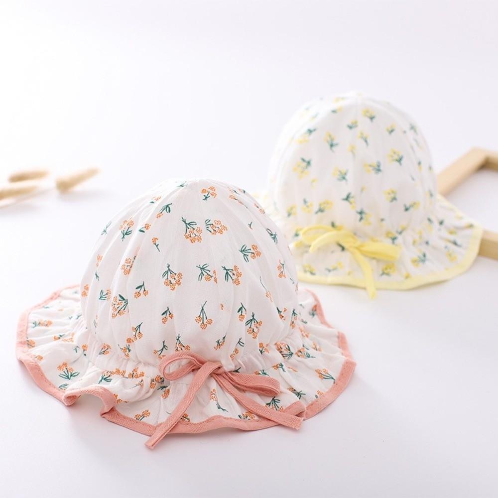 Breathable Kids Sun Hat Lovely Bow Infant Hat Soft Fisherman Hat UV Protection