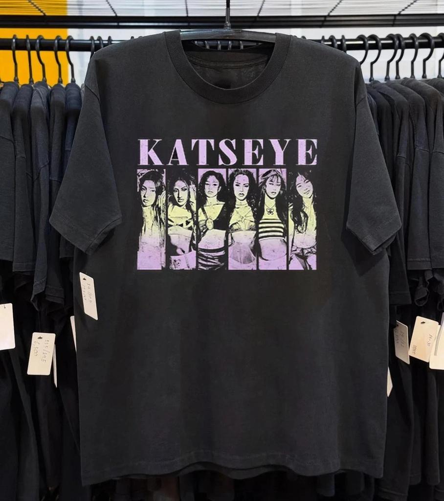 Винтажная музыкальная футболка Katseye, K-pop графика Katseye, Katseye Прекрасный Хаос