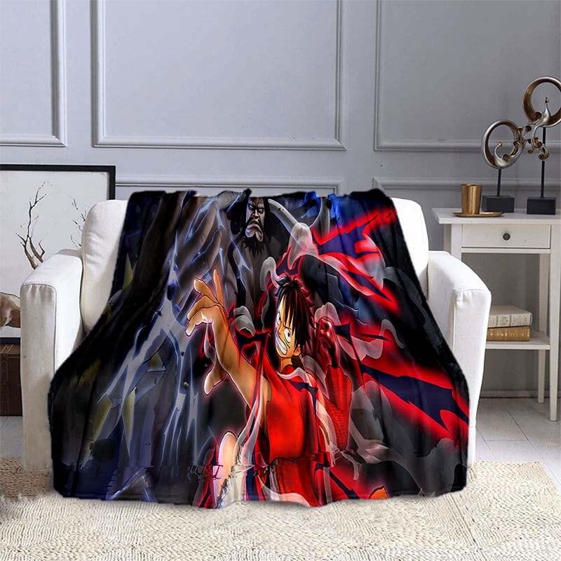 Аниме цельное прямоугольное одеяло с 3D принтом, фланелевое одеяло, фланелевое носимое одеяло, уникальное одеяло для дивана-кровати