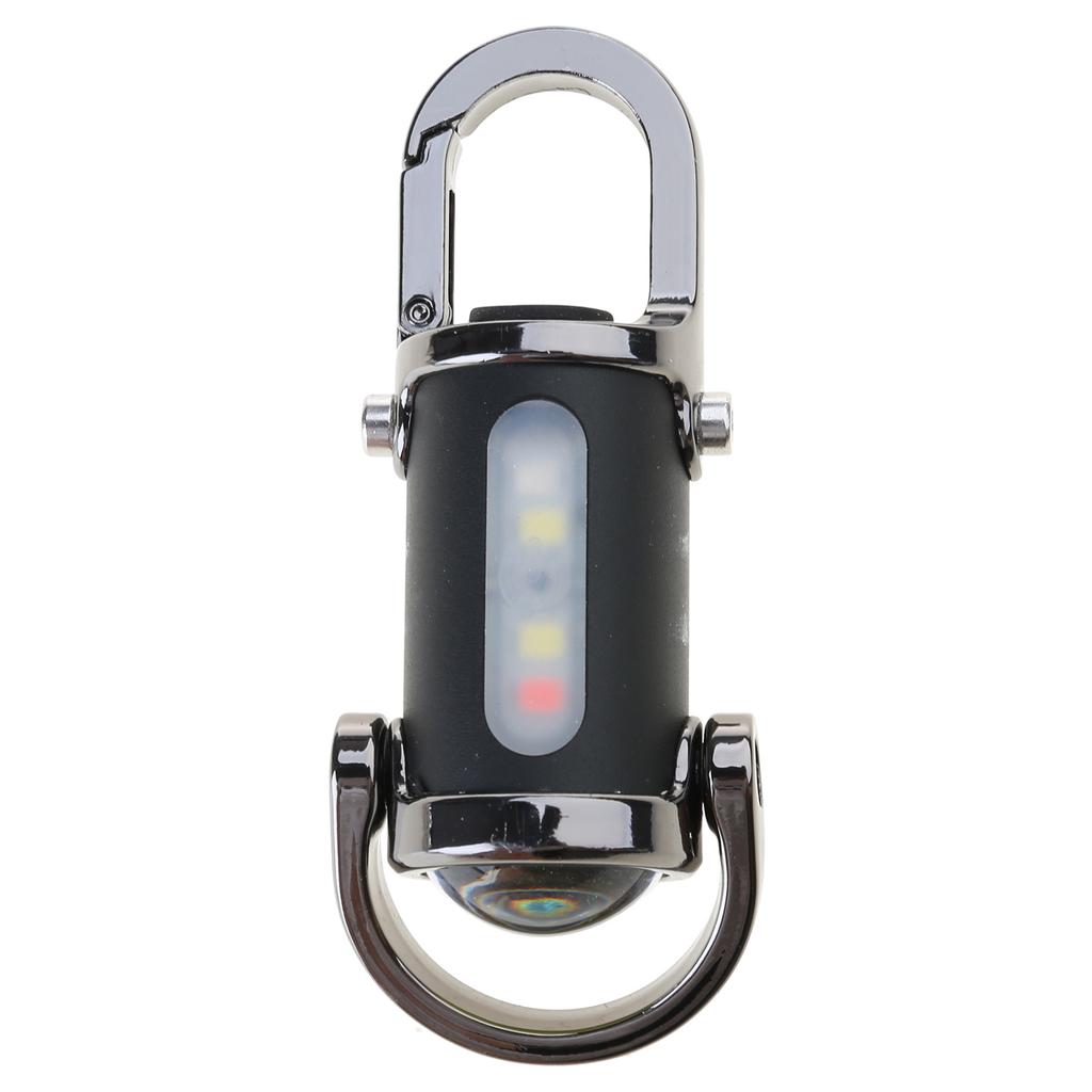 Portable LED Work Light Keychain Pendant USB Rechargeable Flashlight Keyring for Camping Pocket Sized Key Chain Tool
