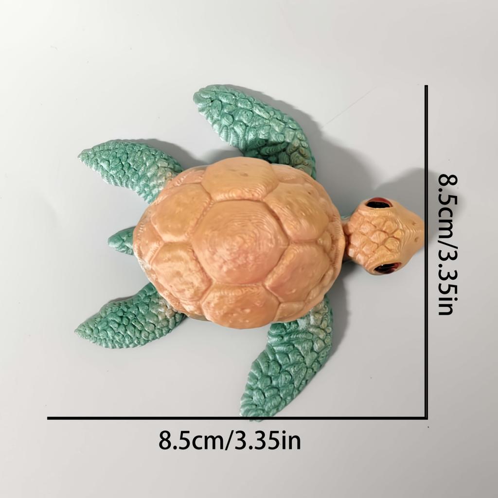 3D-печатная красочная модель морской черепахи, статуэтка черепахи, гибкие суставы, декор для дома/офиса, игрушка для снятия стресса для аутистов, фиджет-игрушки