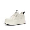 Fashion 8cm Genuine Leather Platform Wedge Shoes Chunky Sneaker White Casual Shoes Comfortable Breathable Spring Autumn Winter Shoes