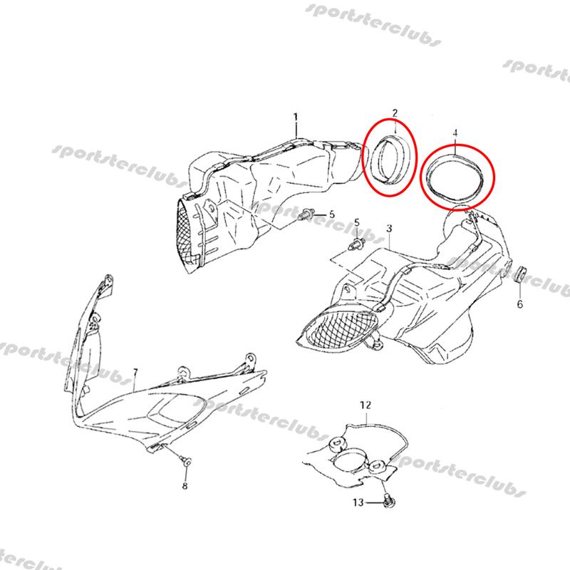 Ram Air Intake Tube Duct Pipe Seal Rubber Ring For Suzuki K5 K7 GSXR1000 GSX-R1000 2005-2008 GSX-R600 GSXR750 2006-2010 K6 K8