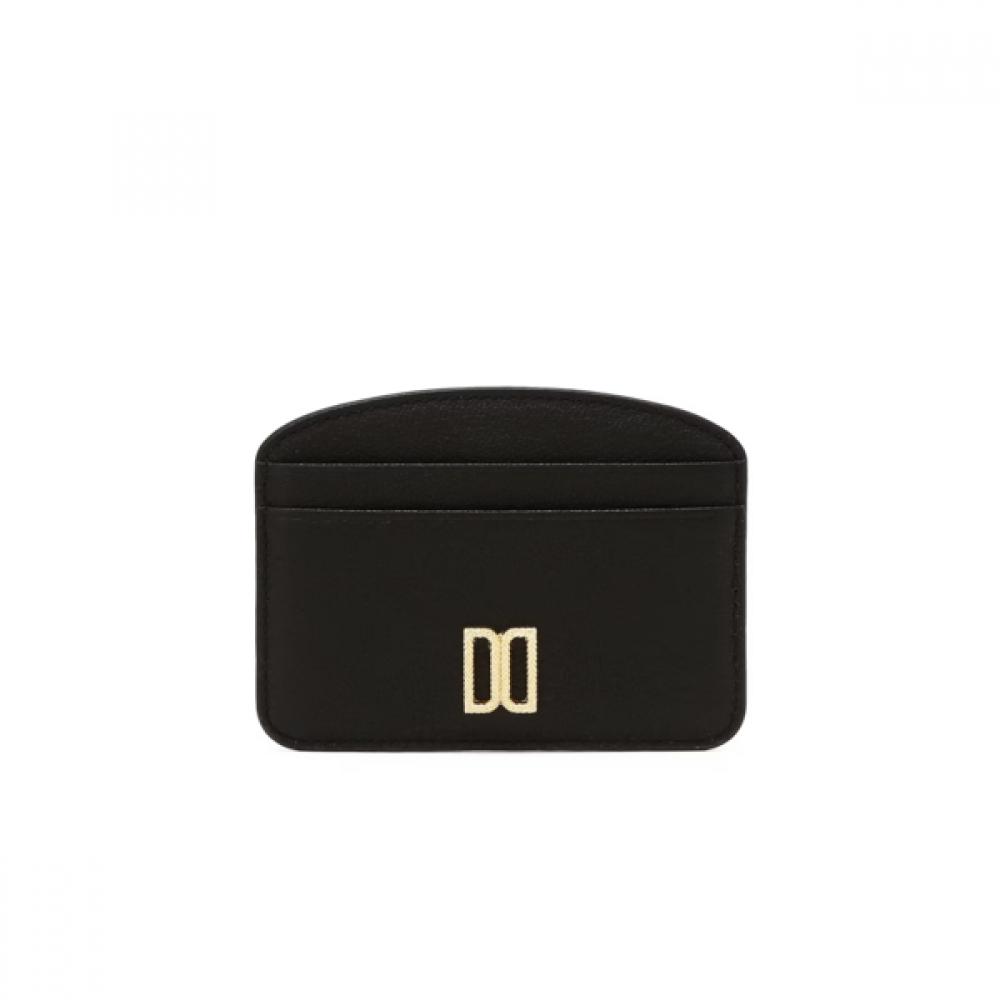 Daks Black Dd Logo Leather Card Wallet Dcho6e150bk
