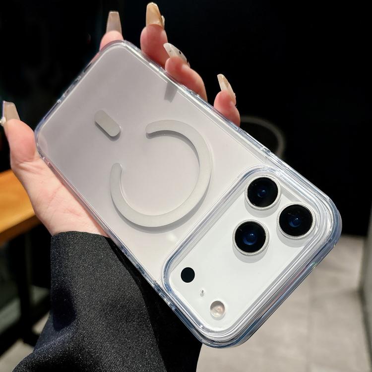 Gradient Transparent PC TPU MagSafe Magnetic Phone Case For iPhone 12, Slim Shockproof Wireless Charging Protective Cover