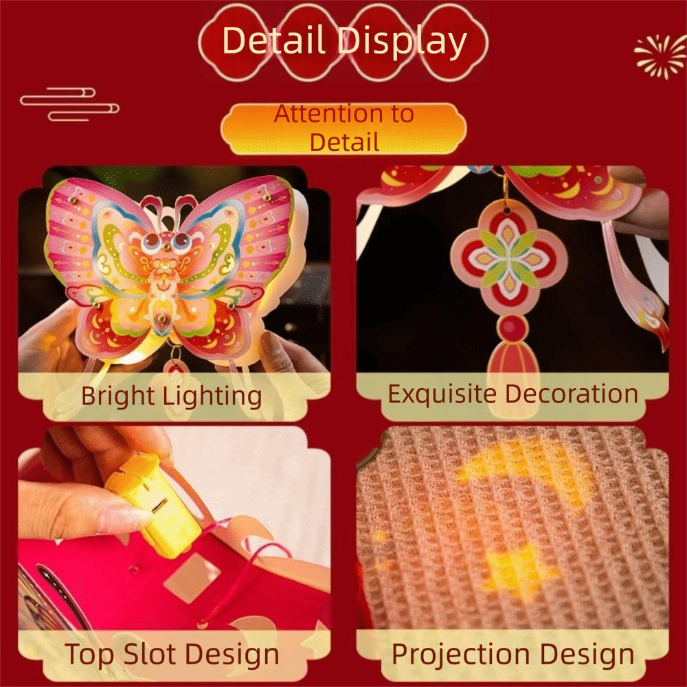 Paper Children's Hand-held Lanterns Butterfly Luminous Lantern Children Activity
