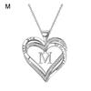 Dainty Initial Letters Necklace Heart Pendant Necklace Heart Necklace for Women Charm Necklace