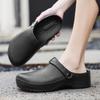 Fashion Comwarm Men's Clogs Slippers Fashion Non-slip Garden Shoes Waterproof Wear-Resistant Kitchen Shoes New Large Size Rubber Sandals