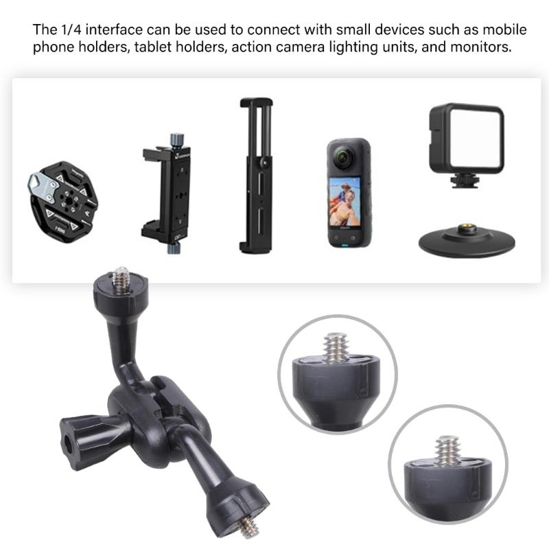 Adjustable 12cm 1/4 Male Screw Rod With 360 Rotating For Camera Mounts Tripods Microphone Holders Photography Accessory