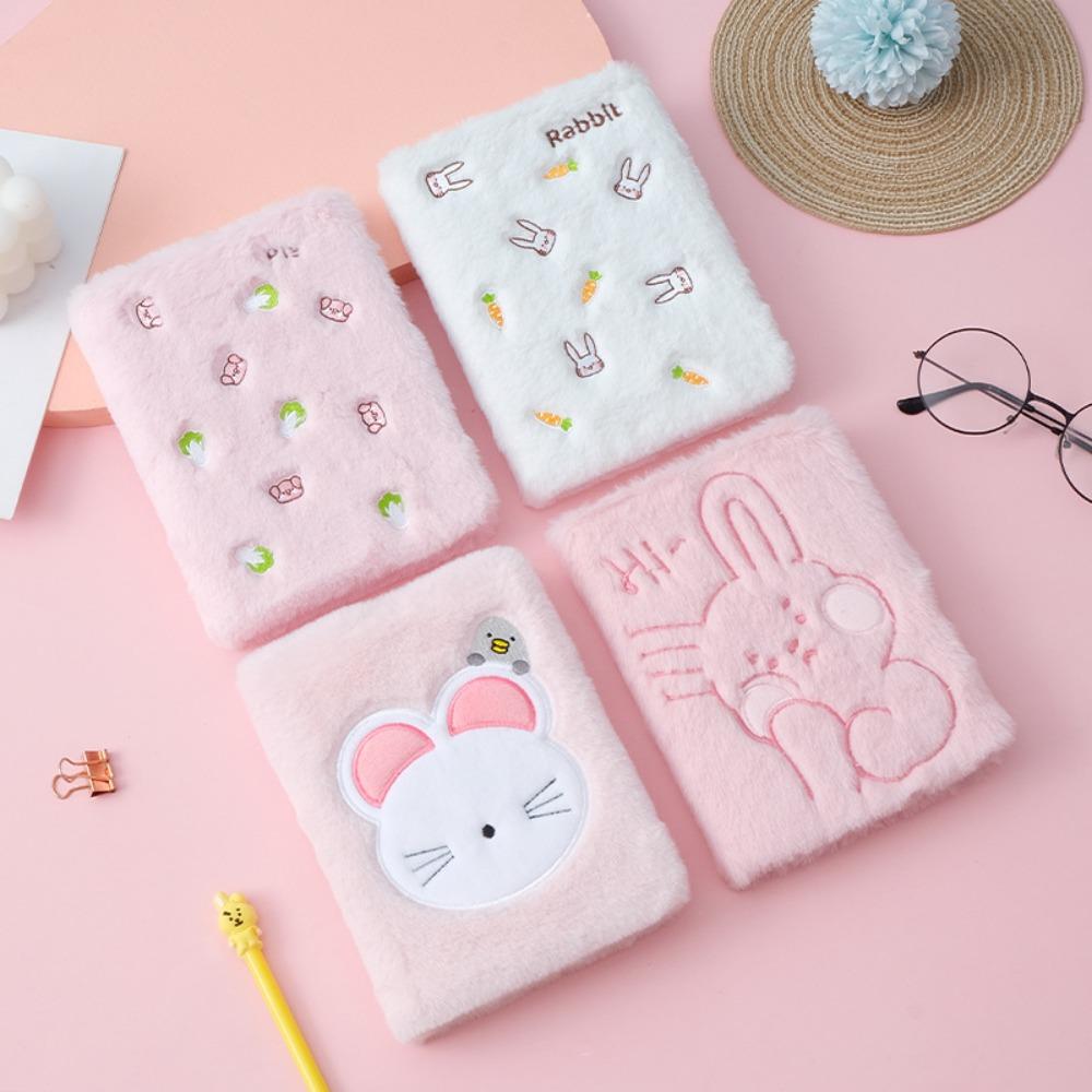 Unique Plush Embroidered Notebook Cute Plush Notepad Creative Personalized Notepad Girls