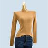 Sweater Spring, Autumn and Winter Half Turtleneck Soft Glutinous Comfortable High Elastic Easiest for Match Slim Fit Slimming Long Sleeves Base Blouse