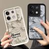 For Xiaomi Poco F6 X6 X5 13T 11T Pro Redmi Note 13 12 11 10 Pro Max Case Shockproof Oil Painting Flower Matte TPU Soft Lens Protection Phone Cover