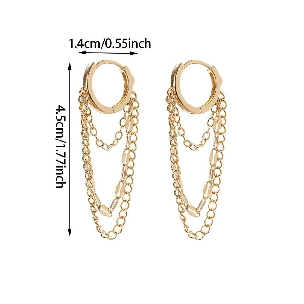 Hypoallergenic Chain Earrings Tassel Dangle Drop Earrings Fashion Hoop Earrings Daily Wear