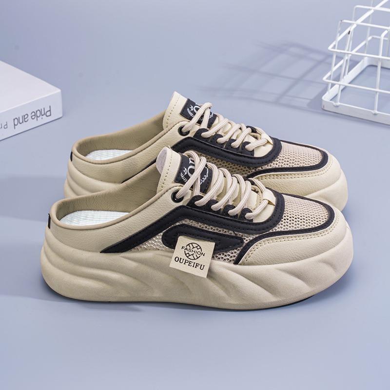 Новая женская обувь, одноногие сандалии, универсальная обувь с полушлепками с вырезами