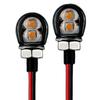 RXCARGO Motorcycle Turn Signal, Universal LED Amber, 12 V, High Brightness, Mini, Nano, Small,