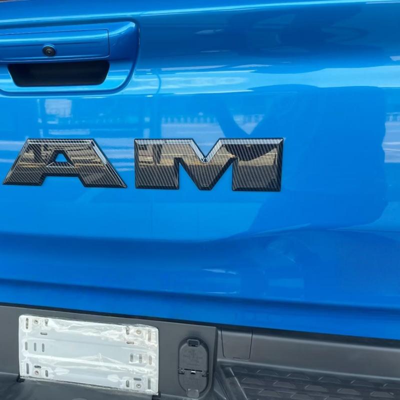 Для Dodge Ram 2023-2024 ABS Передний Задний Рулевое колесо Эмблема Черный Узор из Углеродного Волокна Модифицированная Накладка Декоративная Рамка