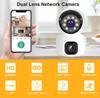 EU Plug HD 8MP Mini Camera Wifi Wireless Dual Lens 8MP IP Cameras Smart Night Vision CCTV Security V380 Pro PTZ Camara Indoor Baby Monitor