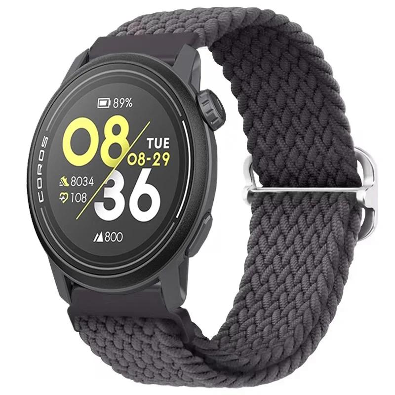 Нейлоновый плетеный ремешок 20/22 мм для COROS APEX 4/PACE Pro/4 3 2 Регулируемый браслет для CMF Watch 3/2/1 Pro Suunto Race 2/S/Run