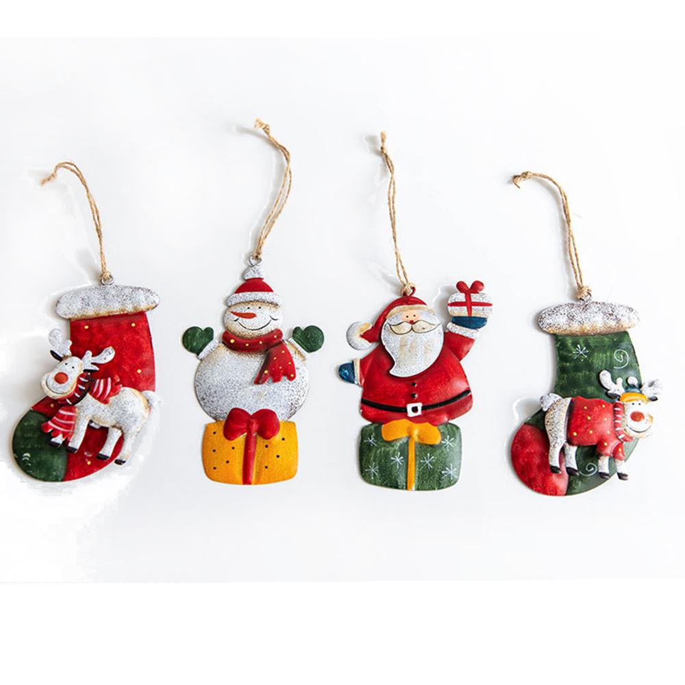 Клауза Олень Чулки Снеговик Рождественские Подвески Украшения для Елки