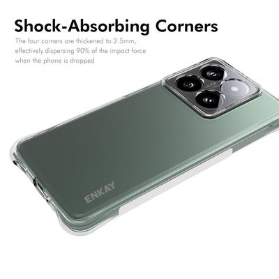 Для Xiaomi 14T Pro Прозрачный чехол для телефона ENKAY HAT PRINCE Противоударный Противоскользящий ТПУ чехол