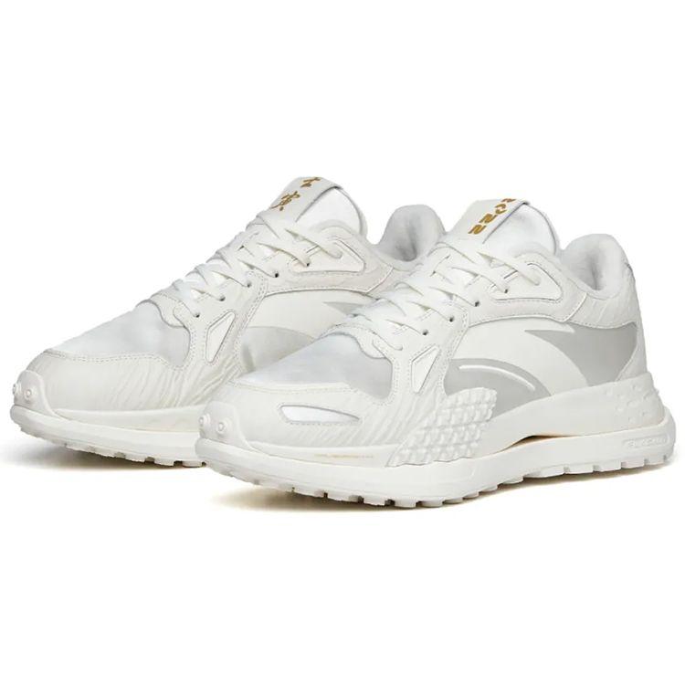 Anta Star 202 Shock Absorbing Non-Slip Durable Low-Top Running Shoes Women Sneakers Ivory-White 122215580A-1