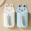 Cartoon Tissue Box Wall Mounted Napkin Paper Rack Towel Napkin Container Bathroom Adhesive Paper Dispenser Organizer