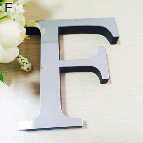 Popular Wedding English Love Letters Home Decor 3D Mirror Wall Stickers Alphabet