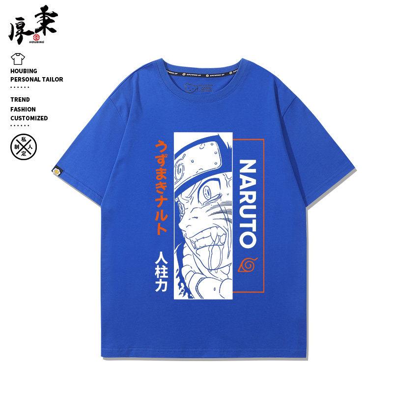 Summer Japanese Anime Childrens Tshirt Naruto Sasuke Sakura Peripheral Pure Cotton Printed Parentchild Casual Tshirt