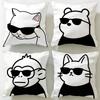 Animal cute frog Cushion Cover Soft  EasyWash Pillow Case  Versatile for Couch Bed Travel and Office