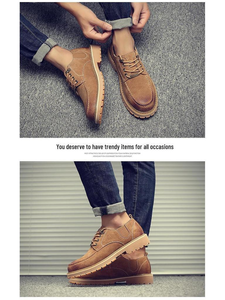 Мужские повседневные низкие ботинки Martin в стиле ретро из натуральной кожи Kung Fu Deer