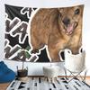 Awawa Angry Screaming Rock Hyrax Meme Tapestry Wall Hanging Aesthetic Home Decor Tapestries for Dorm Room