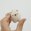Mini Bear Handmade Woven Pendant, Cute Yarn Knitted Keychain, Couple Style Cartoon Bag Pendant
