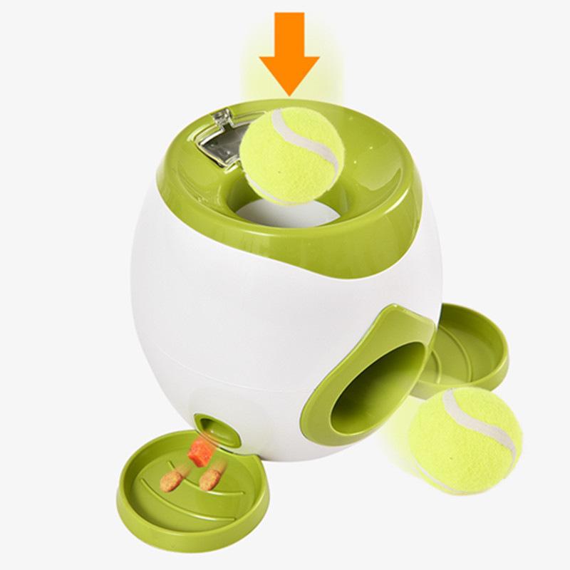 Smart Dog Tennis Food Reward Machine Interactive Training Snack Dispenser Ball Launcher Fun Interactive Dog Toy
