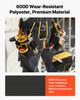 Tool Belt, Magnetic Tool Pouch for Men, 28 Pockets Heavy Duty Adjustable Utility Belt Detachable Bag for Electrician, Carpenter, Construction, Work