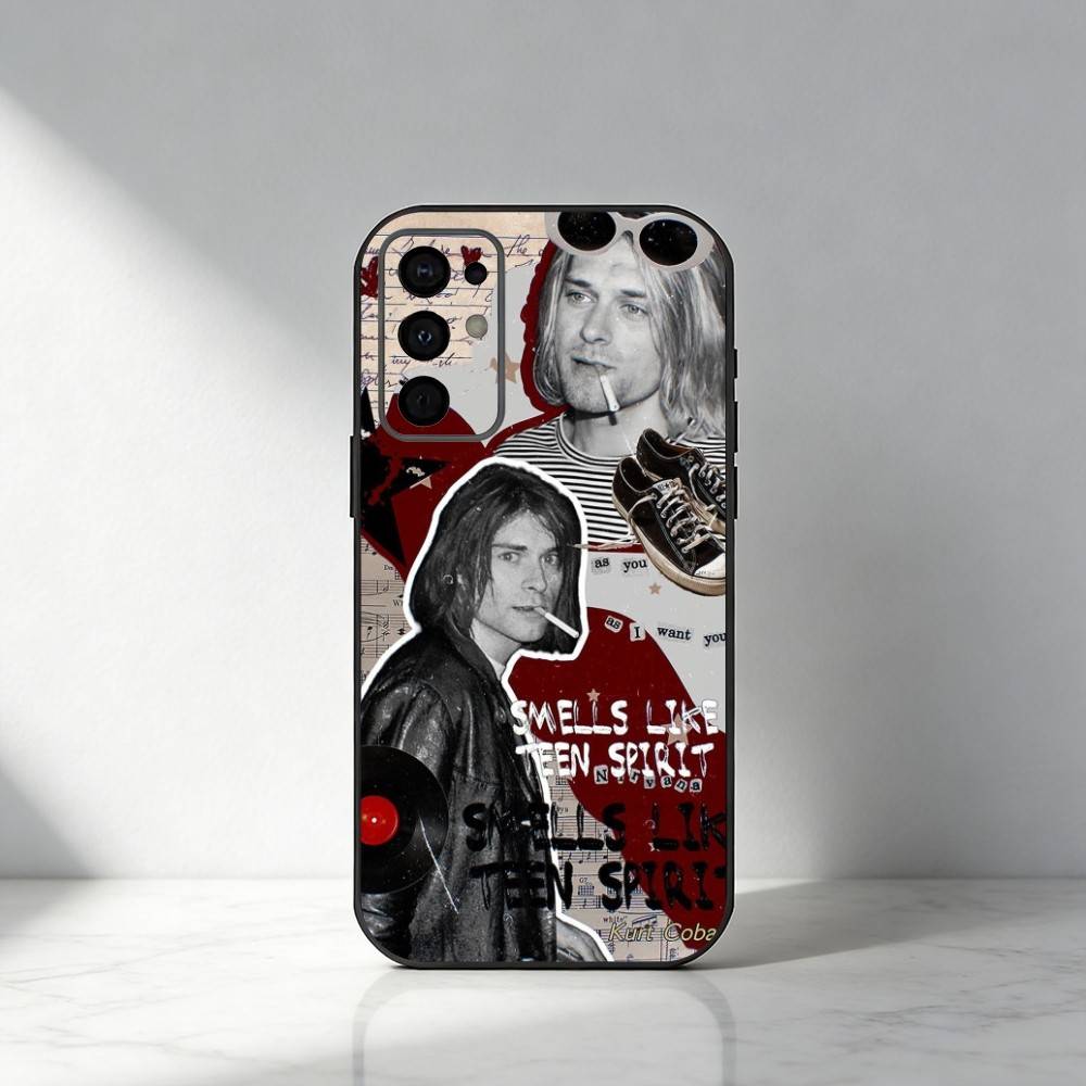 Чехол для телефона K-Kurt N-Nirvana C-Cobain для Samsung S25, S24, S21, S22, S23, S30, Ultra, S20, Plus, Fe, Note, 5G Черная крышка