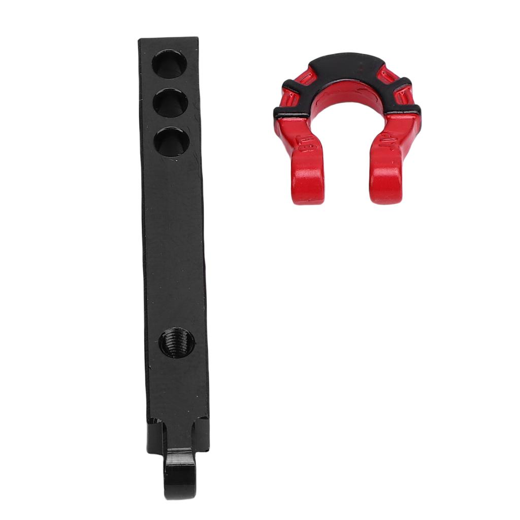 Metal RC Trailer Hitch Tow Hook High Strength Alloy Trailer Hitch Receiver for 1 8 1 10 RC Crawler Accessories Red