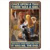 1pc Vintage Metal Sign - "Once Upon A Time, There Was A Girl Who Loved Horses and Dogs", Ideal for Bedroom/Playroom Decor