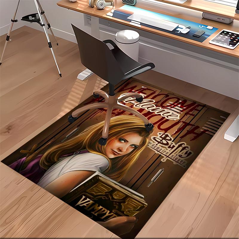 Custom personalization Buffy the Vampire Slayer Print Area Rug - Soft, Washable Non-Slip Indoor Mat,Living Room,Home&Office Decorative Rug
