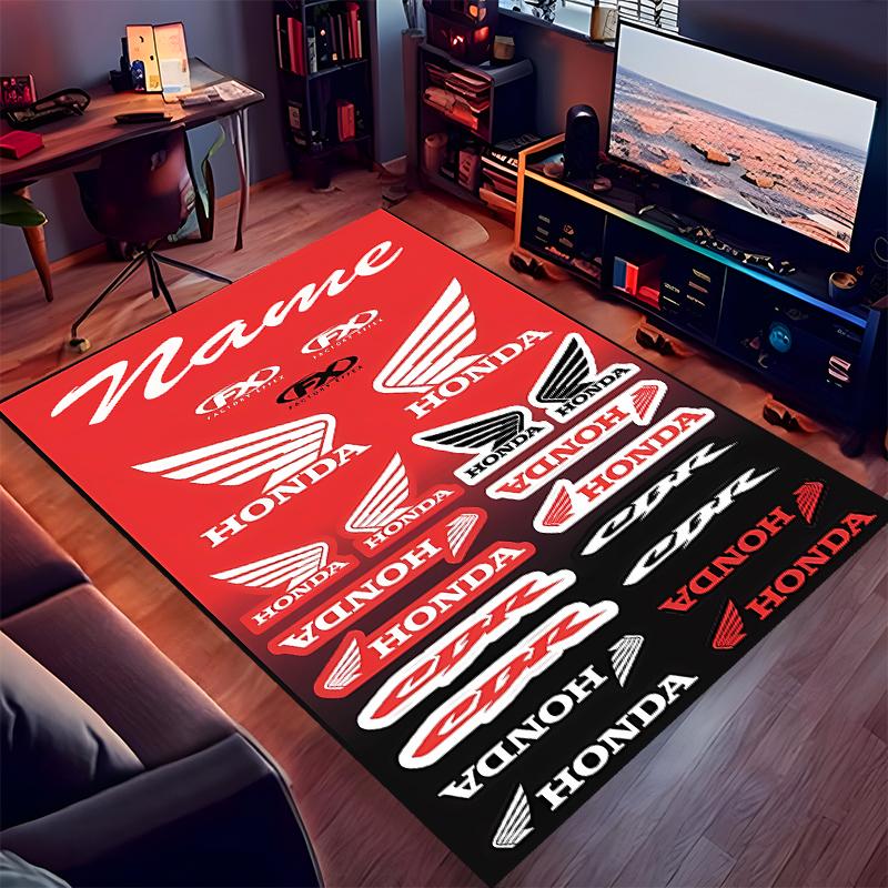 Custom personalization Honda Logo Print Area Rug - Soft, Washable Non-Slip Indoor Mat,Living Room,Home&Office Decorative Rug