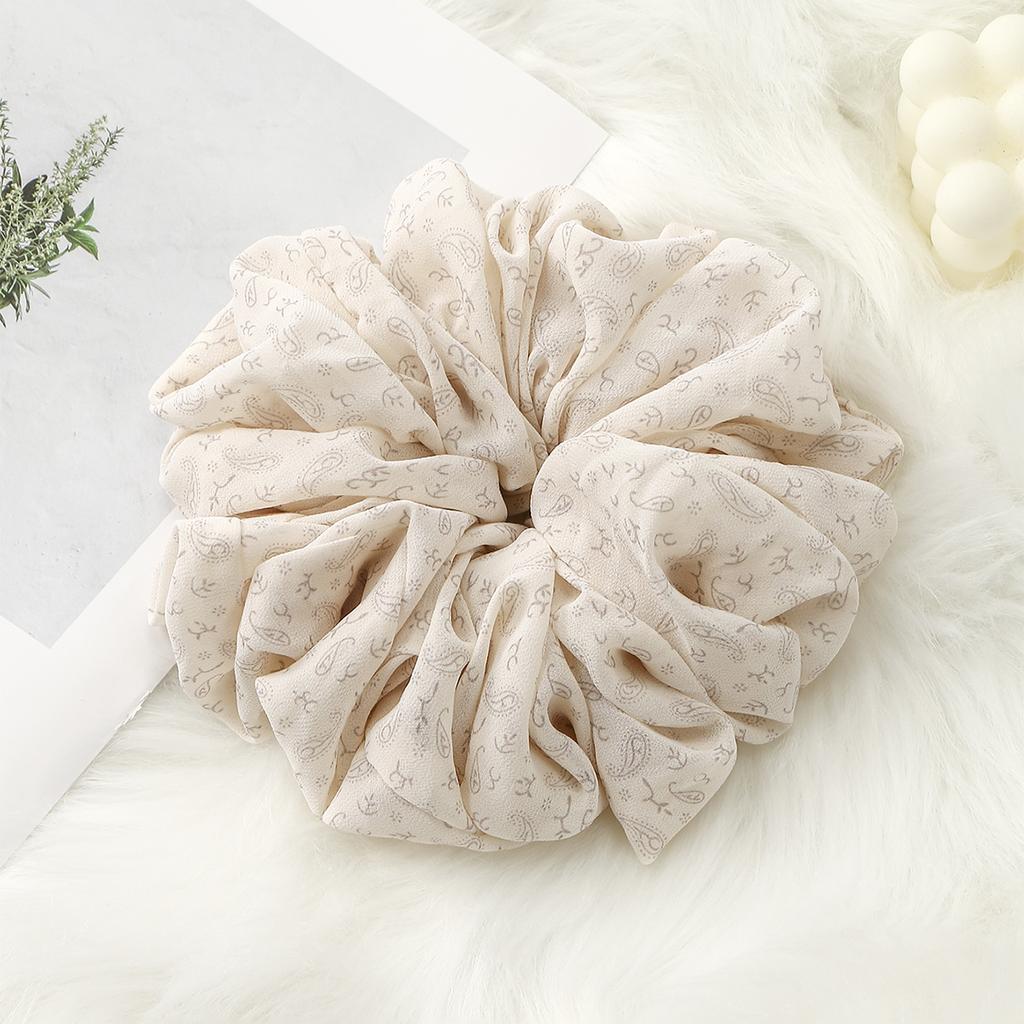 Модные мусульманские резинки для волос с принтом, большие премиальные оверсайз, Малайзия, шифон, большой размер, мусульманские резинки для хиджаба