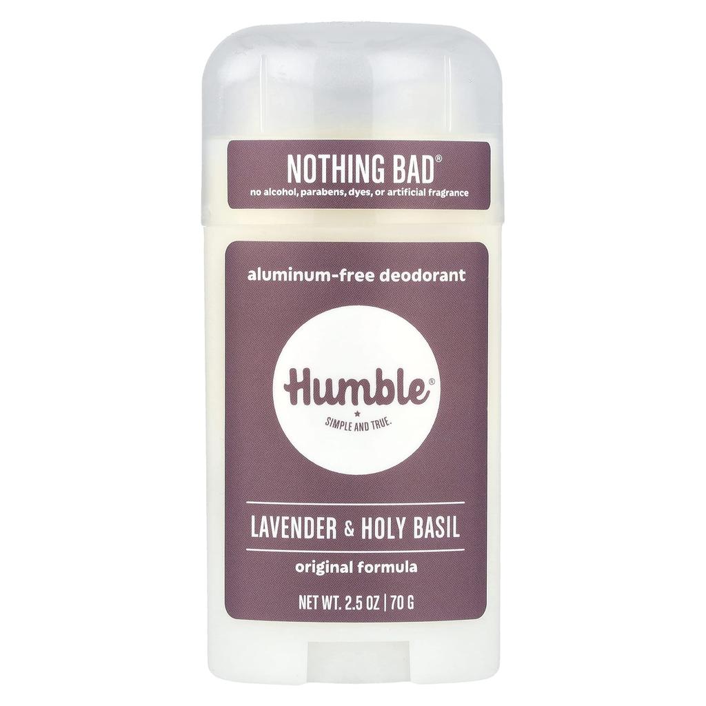 Humble Brands, Дезодорант без алюминия, лаванда и священный базилик, 2,5 унции (70 г)