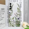 Цветочный Пальмовый Лист Цветок Расписной Чехол для Телефона для Samsung Galaxy S25 24 S23 S22 S21 Ultra Plus FE 5G Прозрачный Мягкий Чехол Fundas
