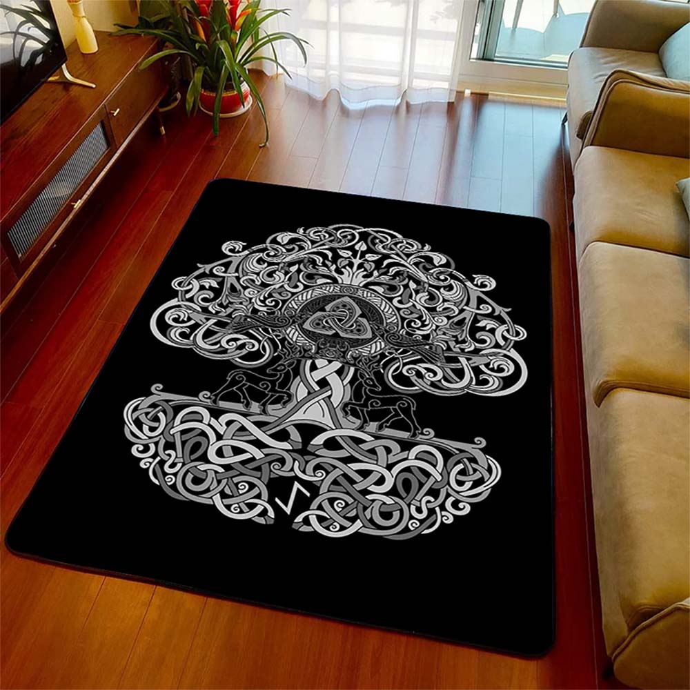 Black Celtic Viking Carpet Dragons Tattoo Luxury Area Rugs Carpets Home Decoration The Us Decor Greek Eye Tree Viking Area Rugs