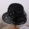 New breathable elegant simple casual sunshade sun protection women's mother sun hat travel UV protection mesh hat