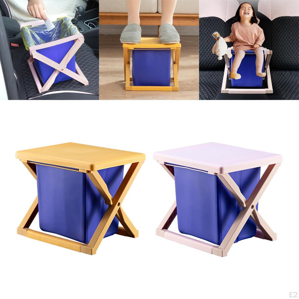Folding Toilet Multifunction Portable Storage Stool Trash Outdoor Camping Travel