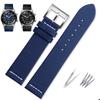 Для Longines L3.674.4 Classic Reproduction Нейлон + Кожаная Нижняя Сторона Ремешок для Часов L3.774.4 Браслет Пряжка-Штырек Ремешок для Часов 22мм Синий