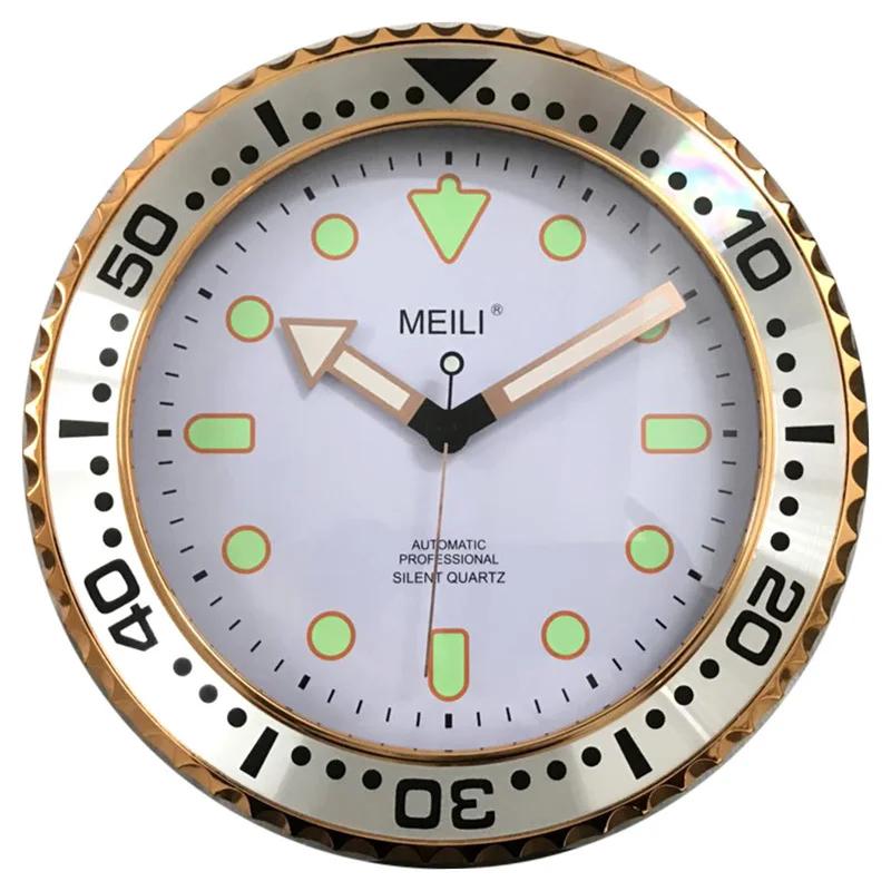Luxury Silent Luminous Role Wall Clocks Modern New Design Quartz Wall Watches Famous Creative Silent Water Ghost Wall Role Watch